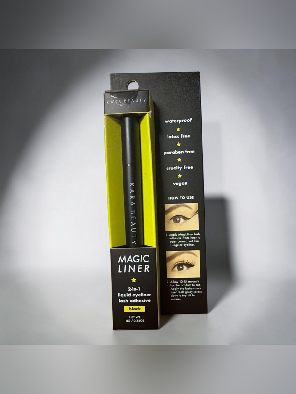 Kara Beauty Magic Liner 2-in-1 Liquid Eyeliner Lash Adhesive - Black